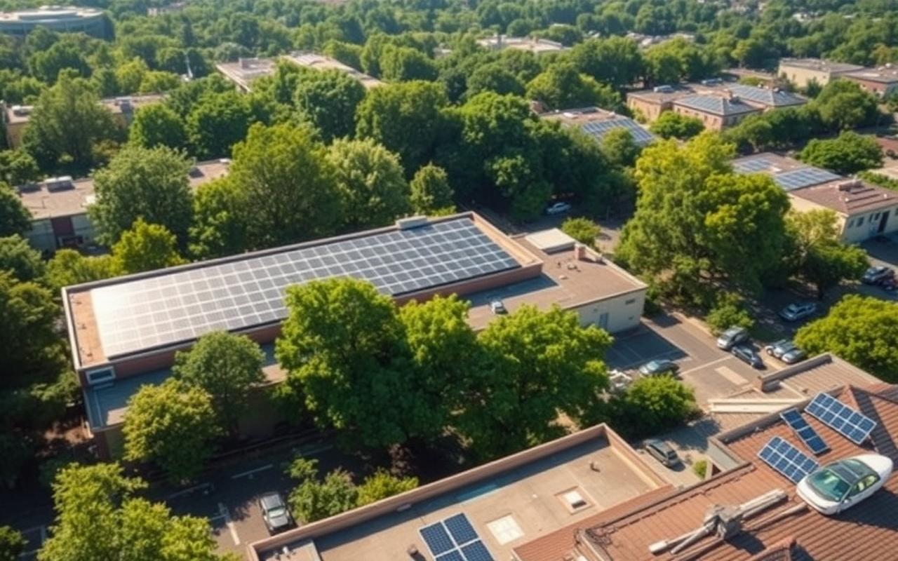 Solar panels rooftop